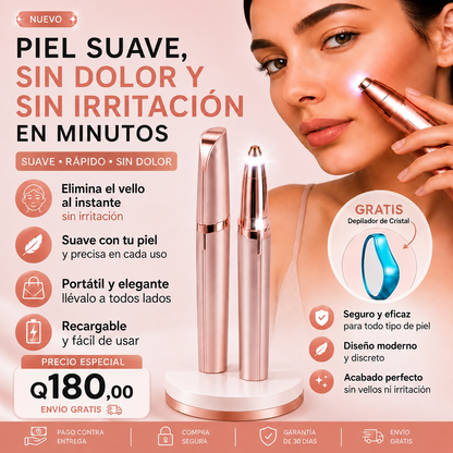 DEPILADOR FACIAL + depilador de cristal GRATIS
